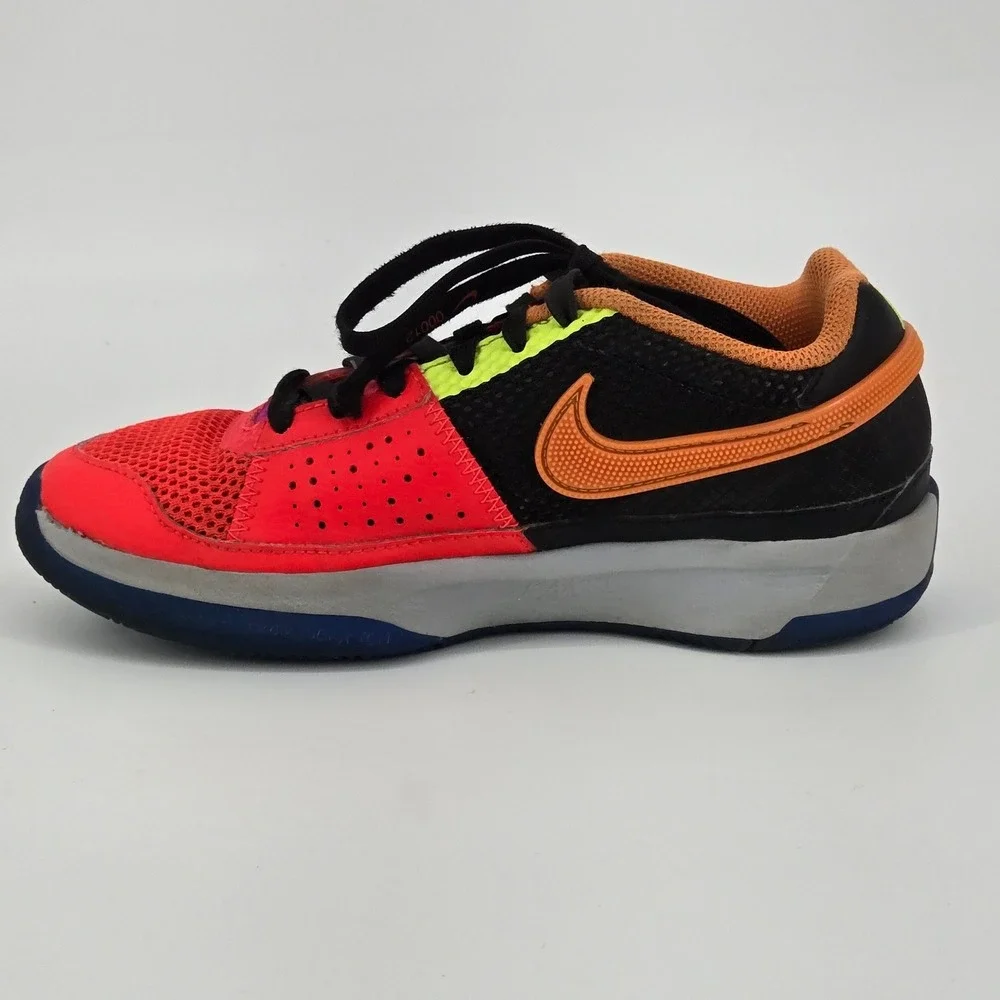 Nike Ja 1 GS Bright Mandarin Vapor Green Mismatched Basketball Shoes 4Y Kids